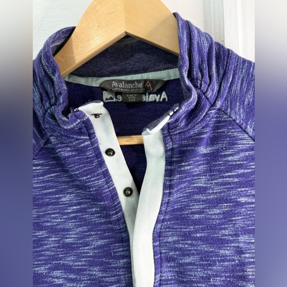 Avalanche Heathered Purple Pullover with White Trim - Picture 3 of 3